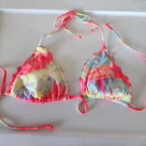 Colorful triangle bikini top sz. M